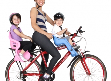 Bicicleta com cadeirinhas Baby Bike e Kid Bike
